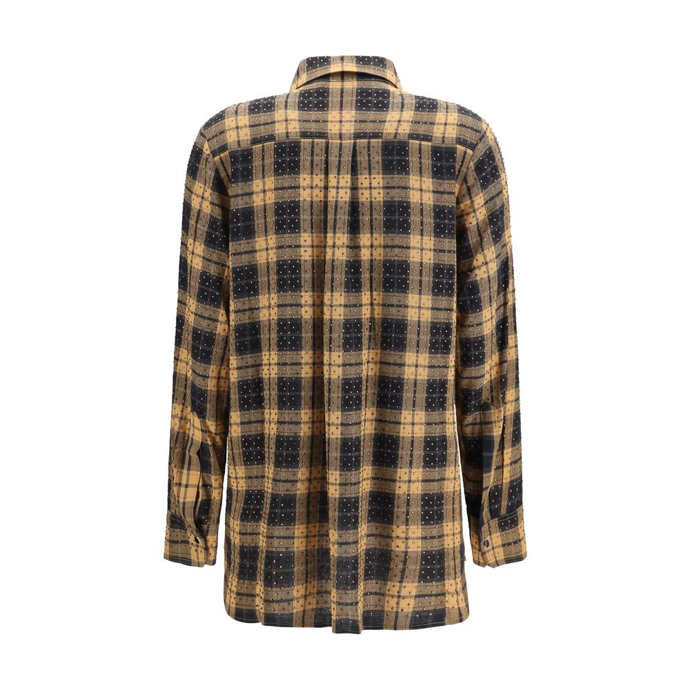 Beige Viscose Dress Shirt