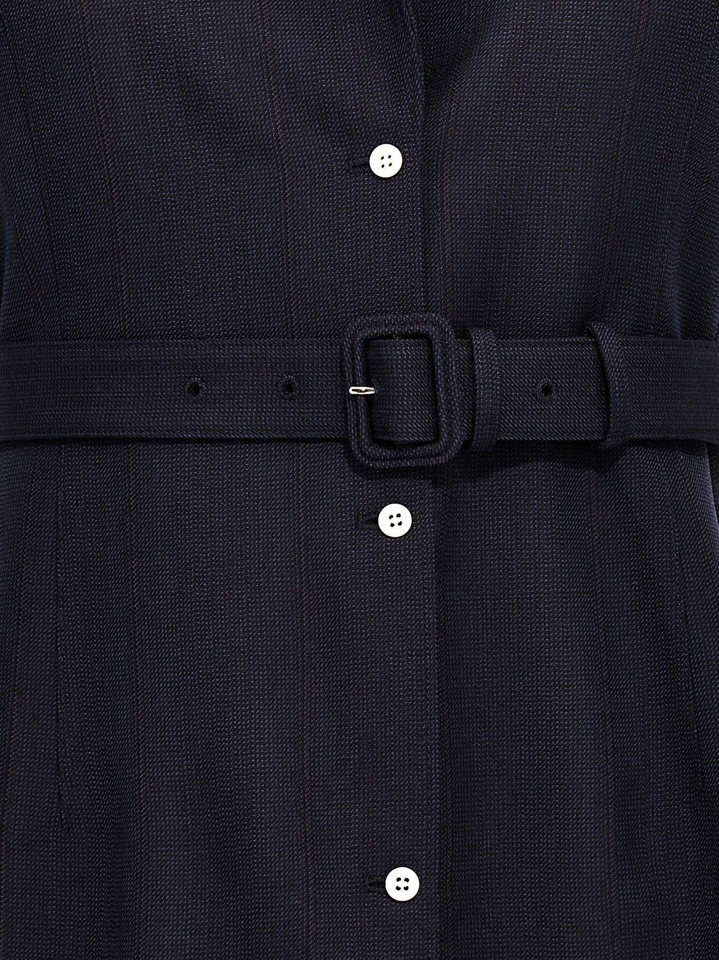 Blue Virgin Wool Sleeveless Jacket