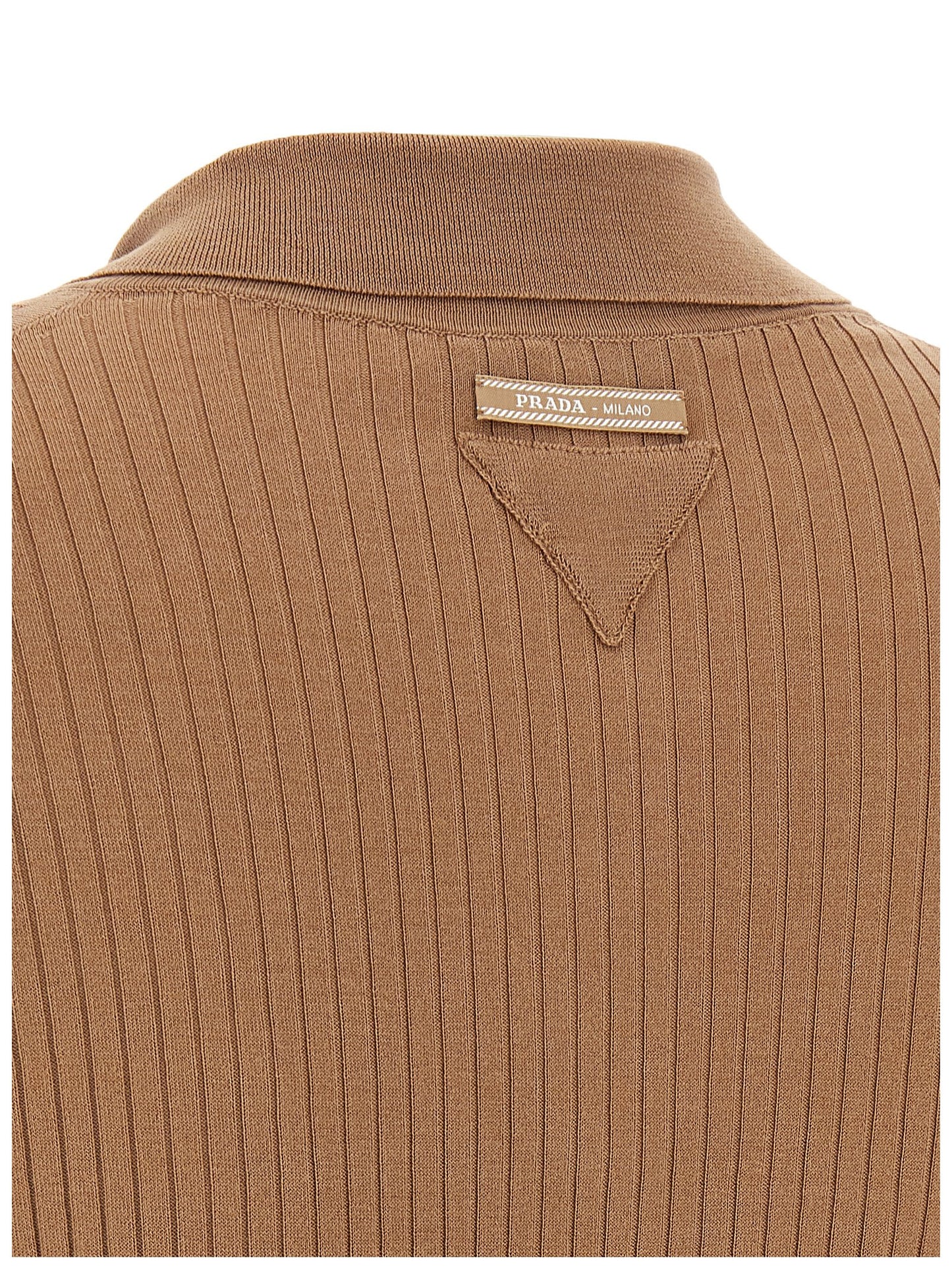 Beige Cotton Polo Shirt