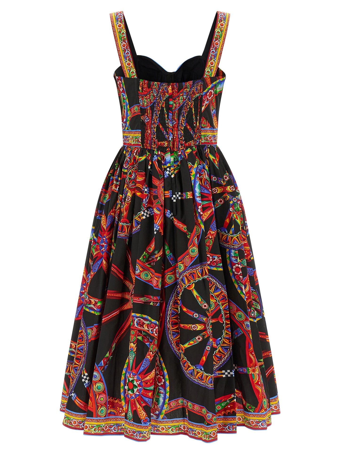 Multicolor Cotton Midi Dress
