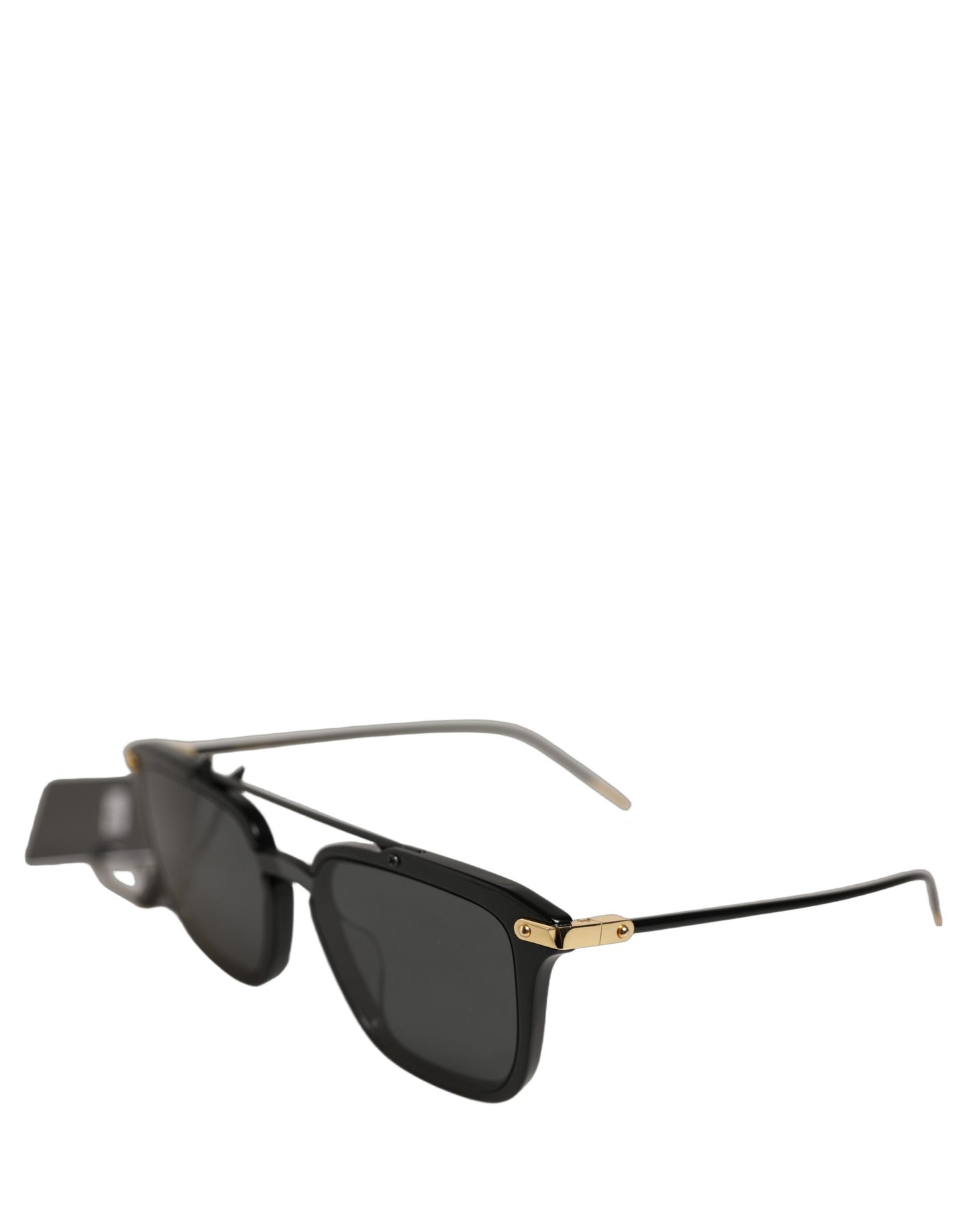 Black DG4327F Double Bridge Square Frame Sunglasses