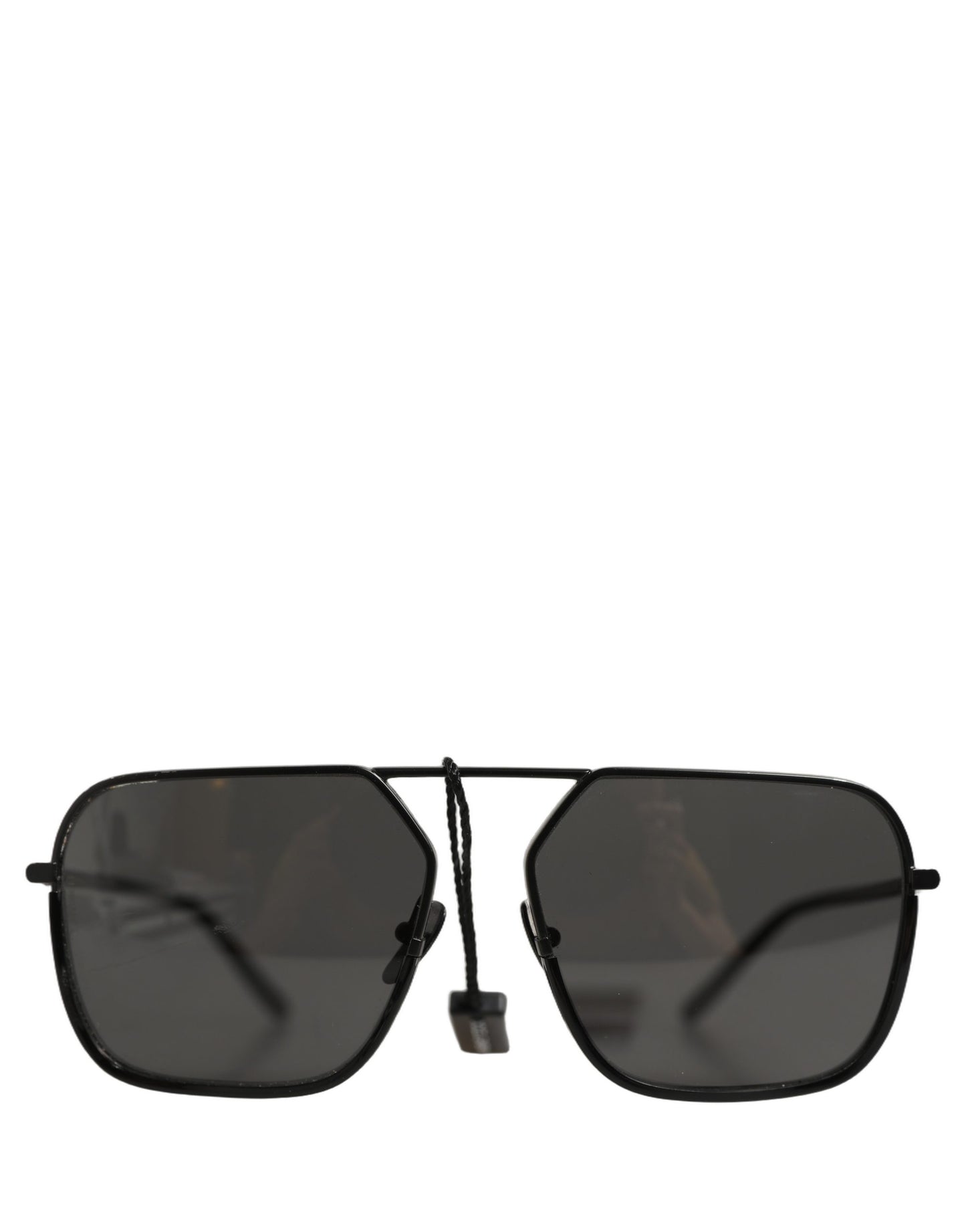 Black DG2193J Rectangular Metal Frame Eyewear Sunglasses