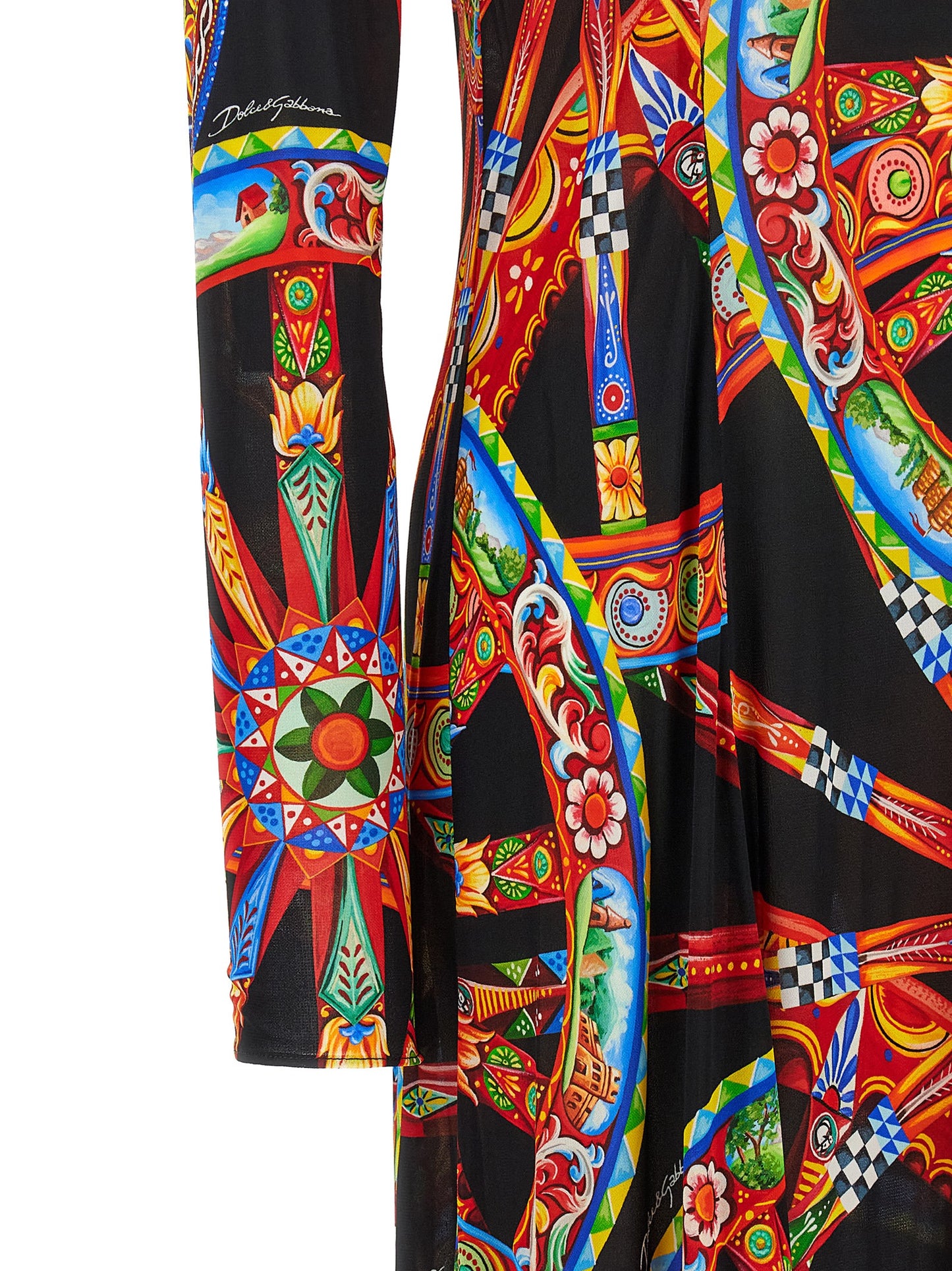 Multicolor Viscose Long Dress