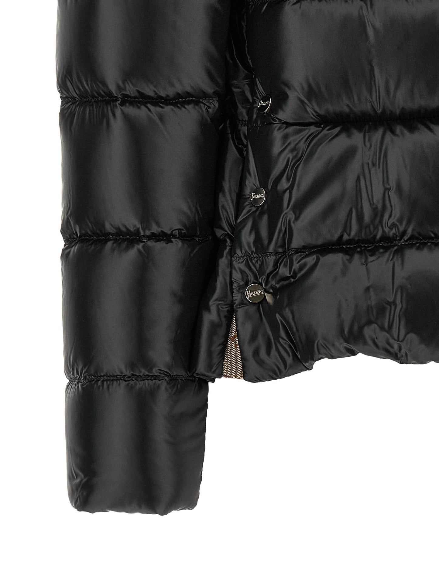 Black Polyamide Full-Length Jacket