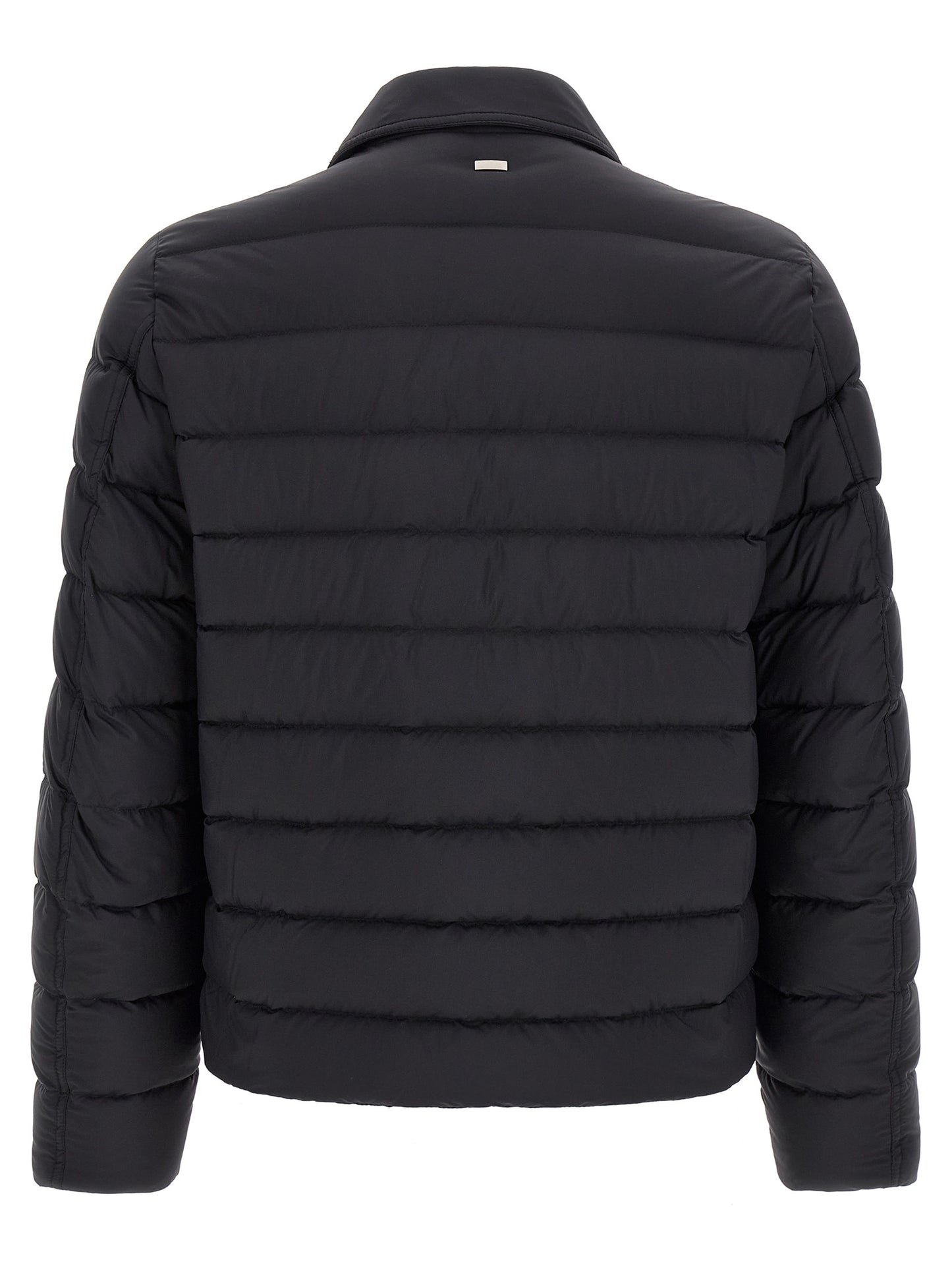 Black Polyamide Full-Length Jacket