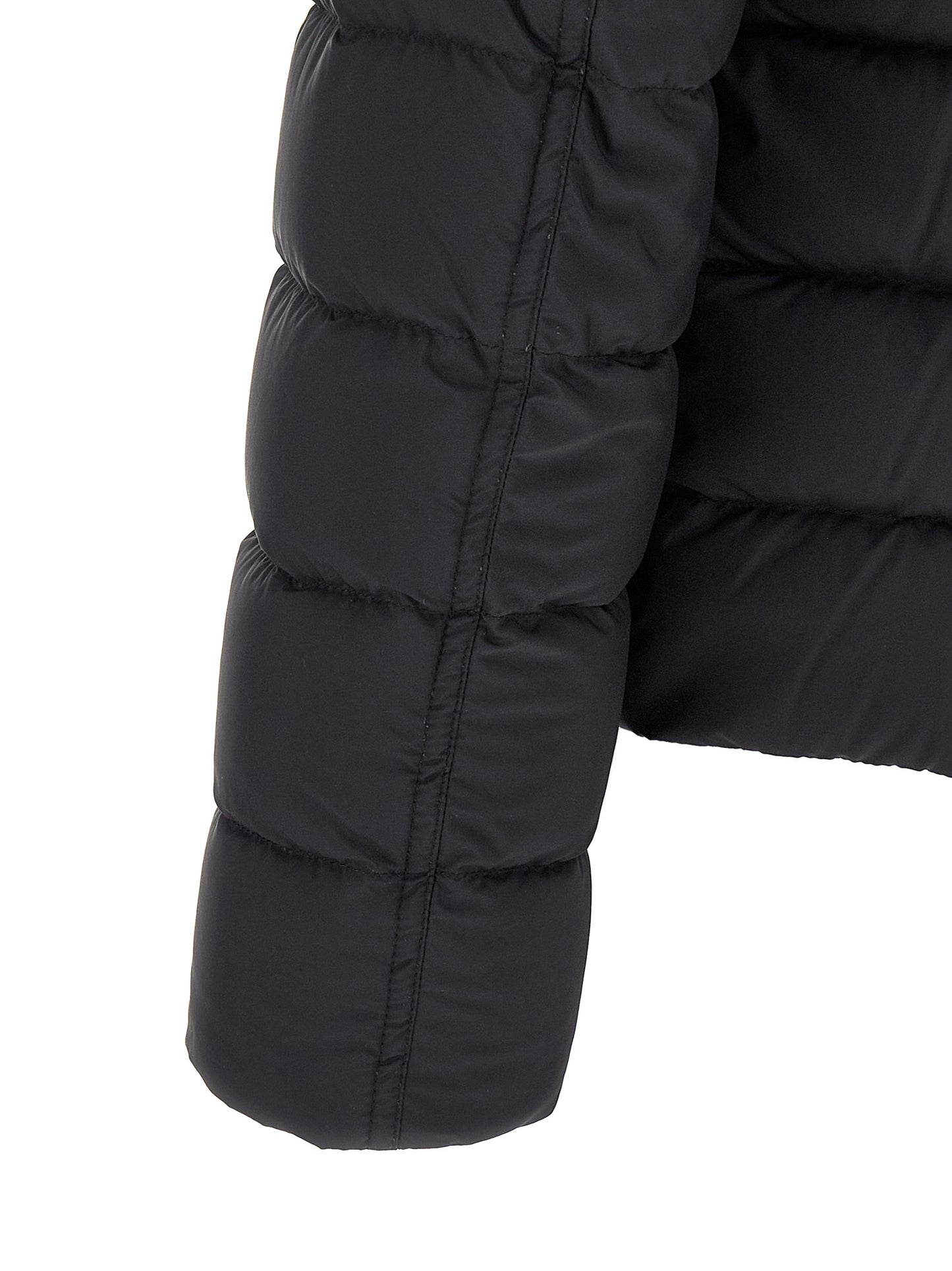 Black Polyamide Full-Length Jacket