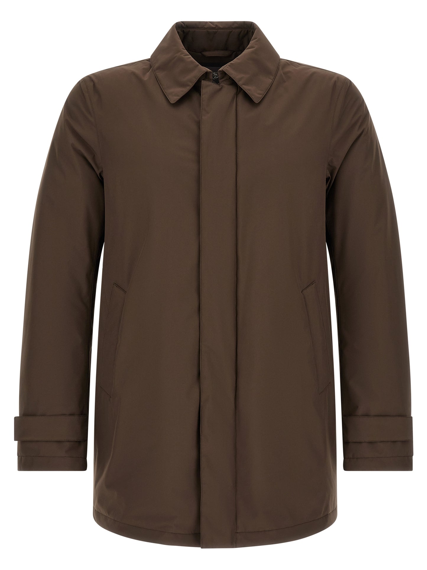 Brown Polyester Parka