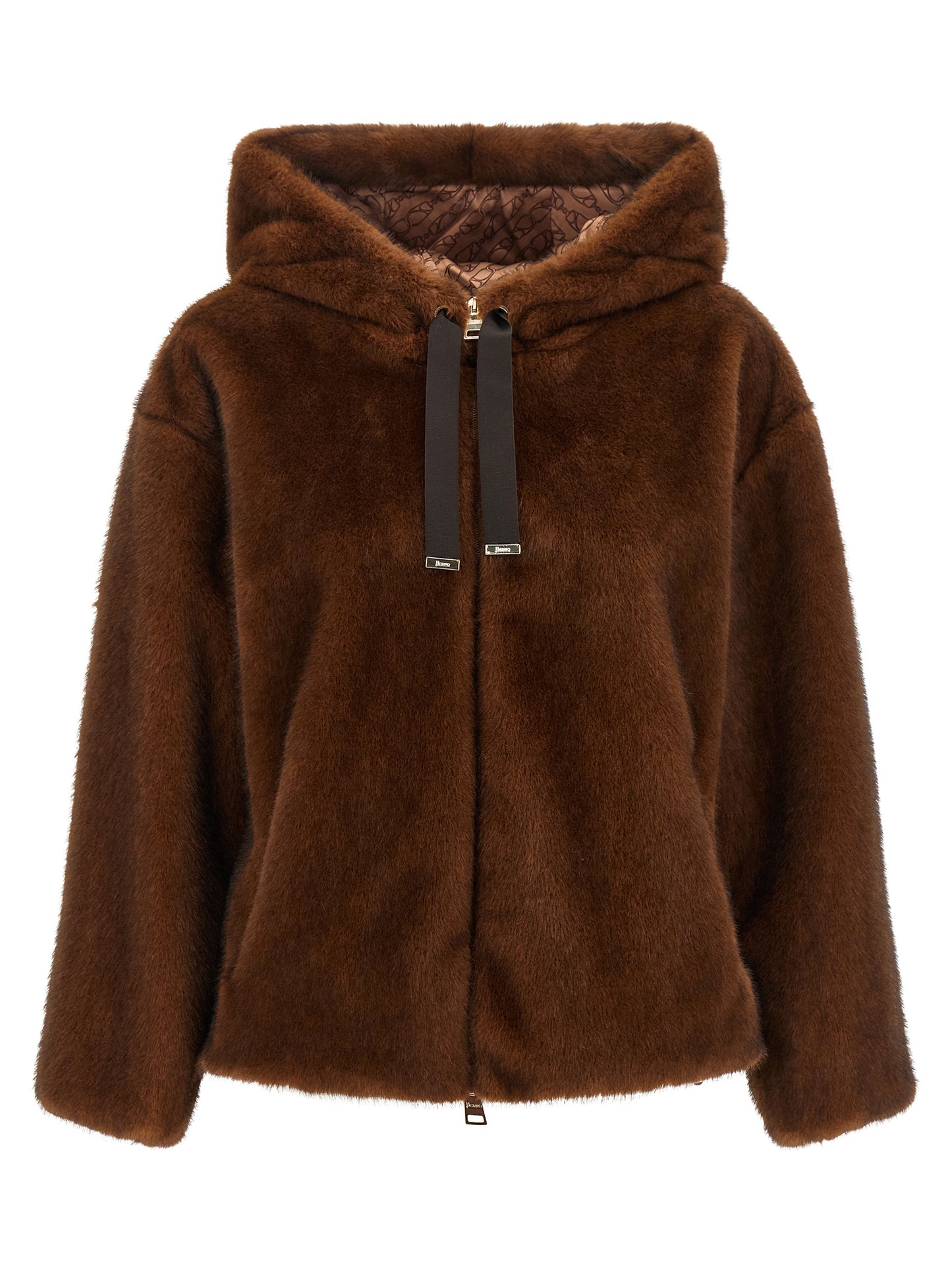 Brown Polyester Bomber