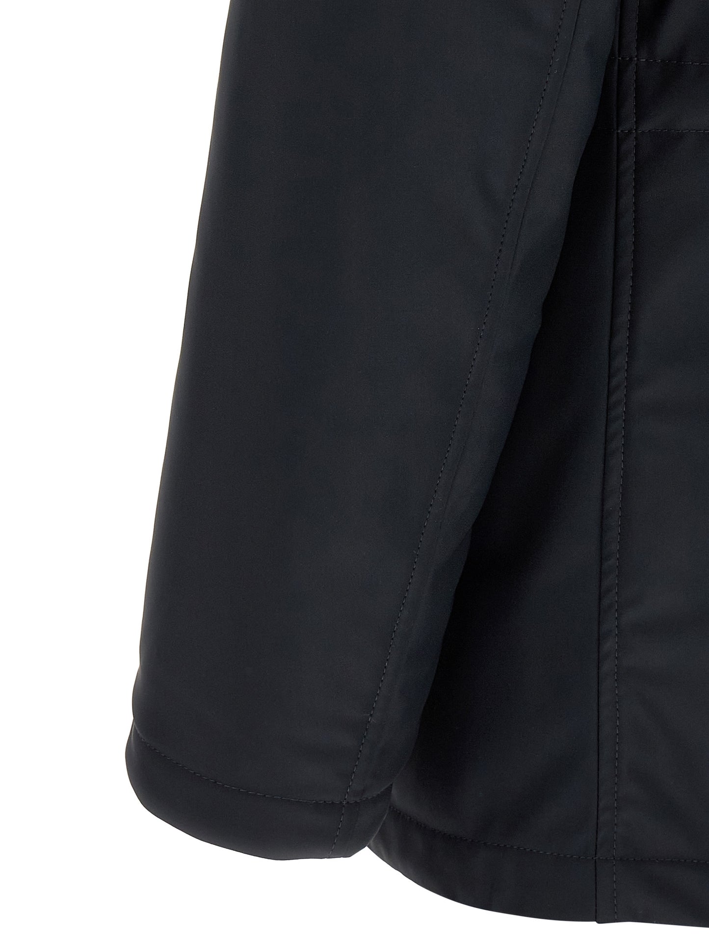 Blue Polyamide Full-Length Jacket