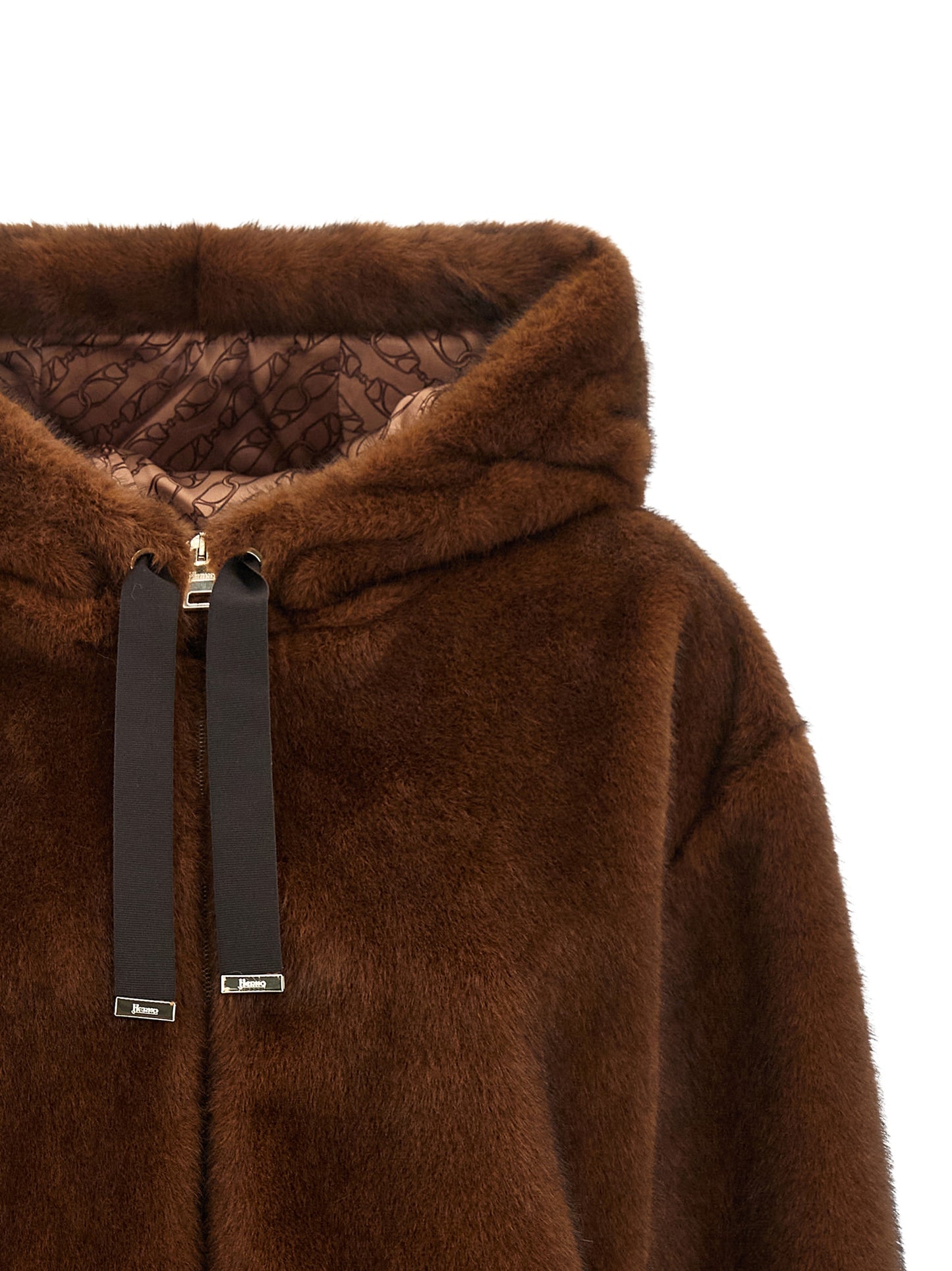 Brown Polyester Bomber