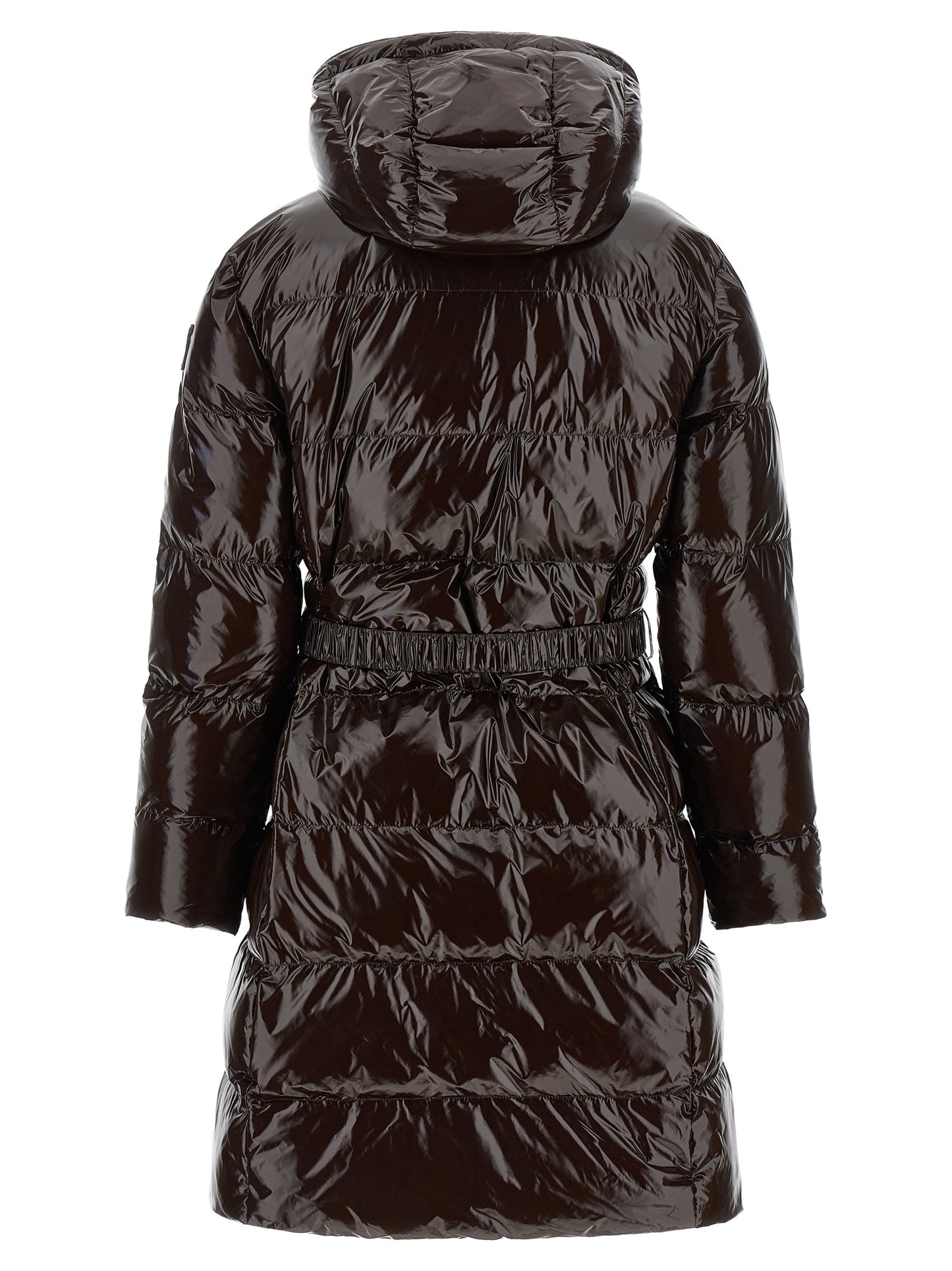 Brown Polyamide Full-Length Jacket