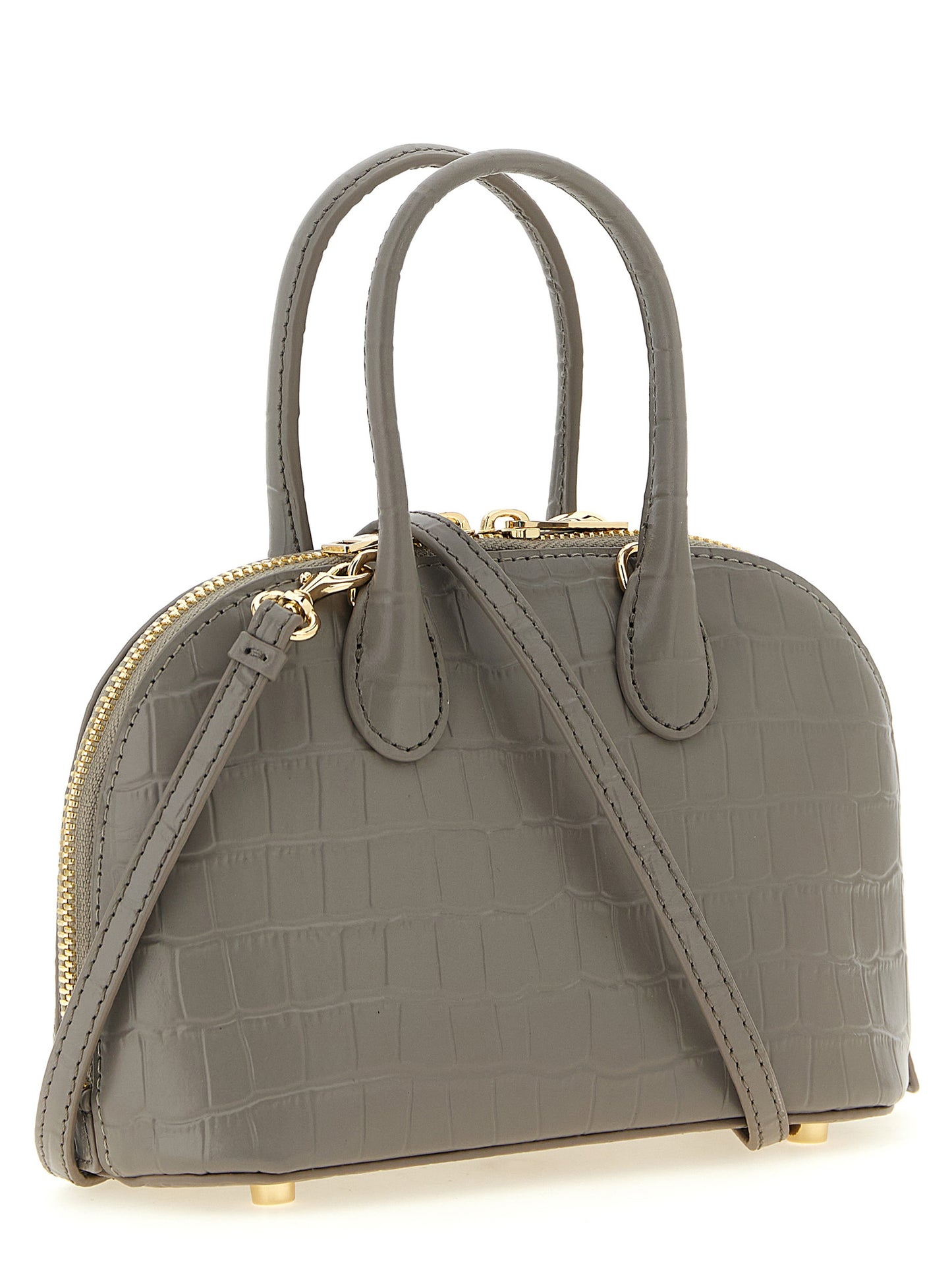 Gray Cowhide Handbag