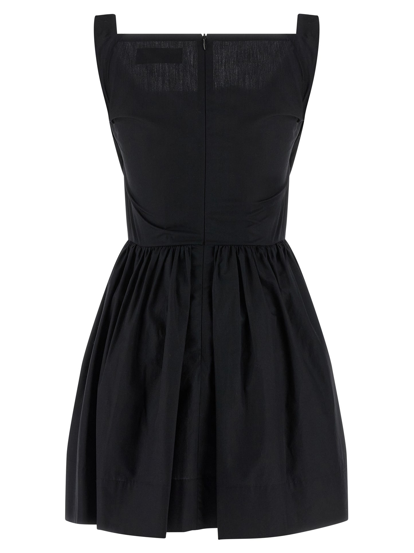 Black Cotton Short Dress
