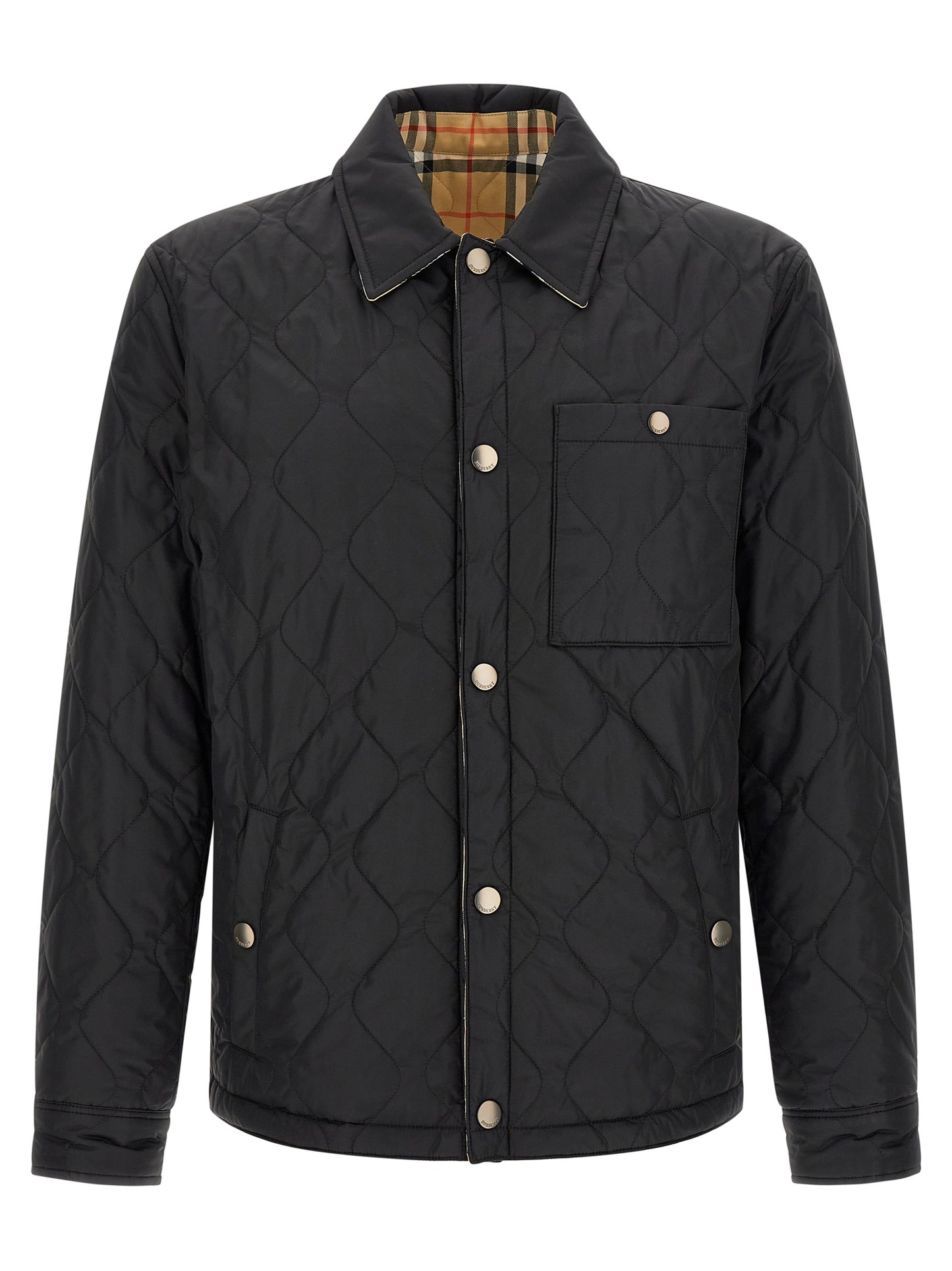 Black Polyamide Full-Length Jacket