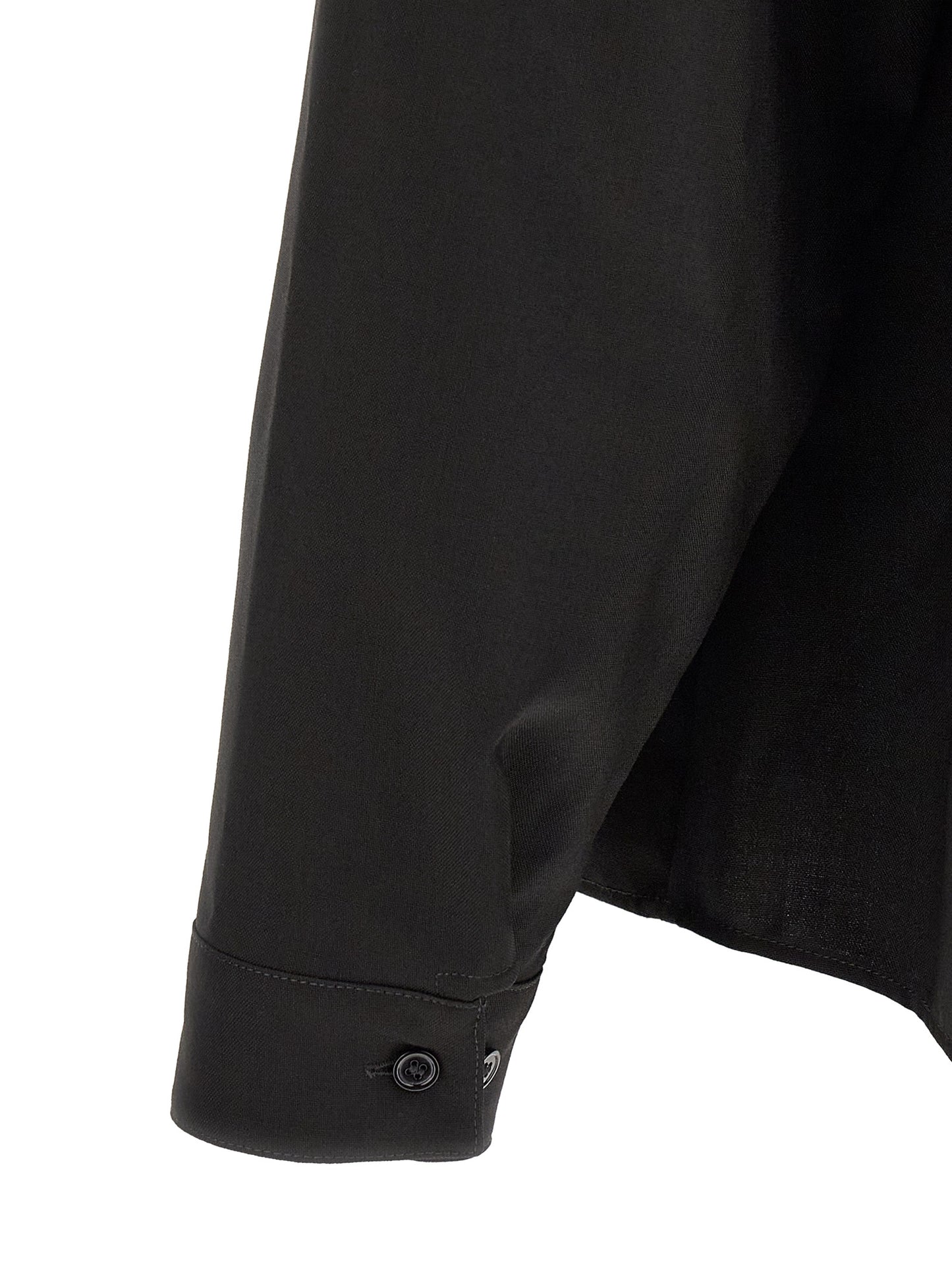 Black Virgin Wool Blouse