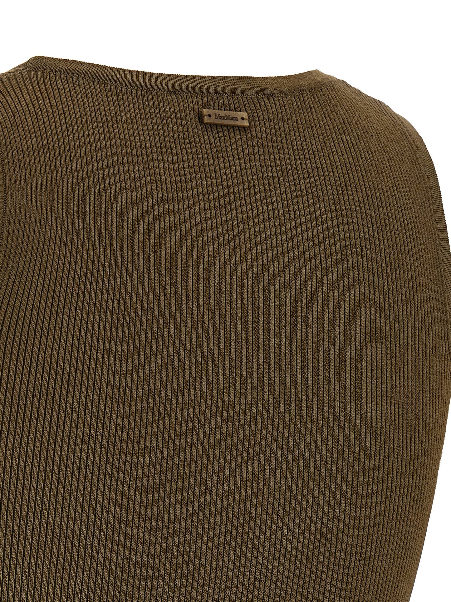 Bicolor Viscose Sleeveles T-Shirt
