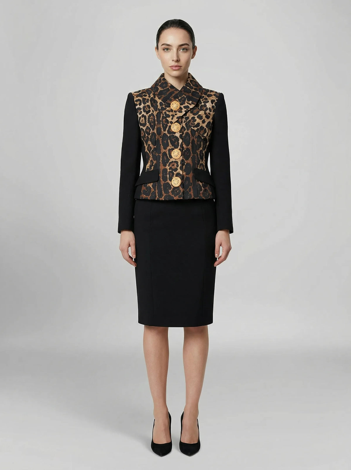 Black Metallic Fibre Jacket