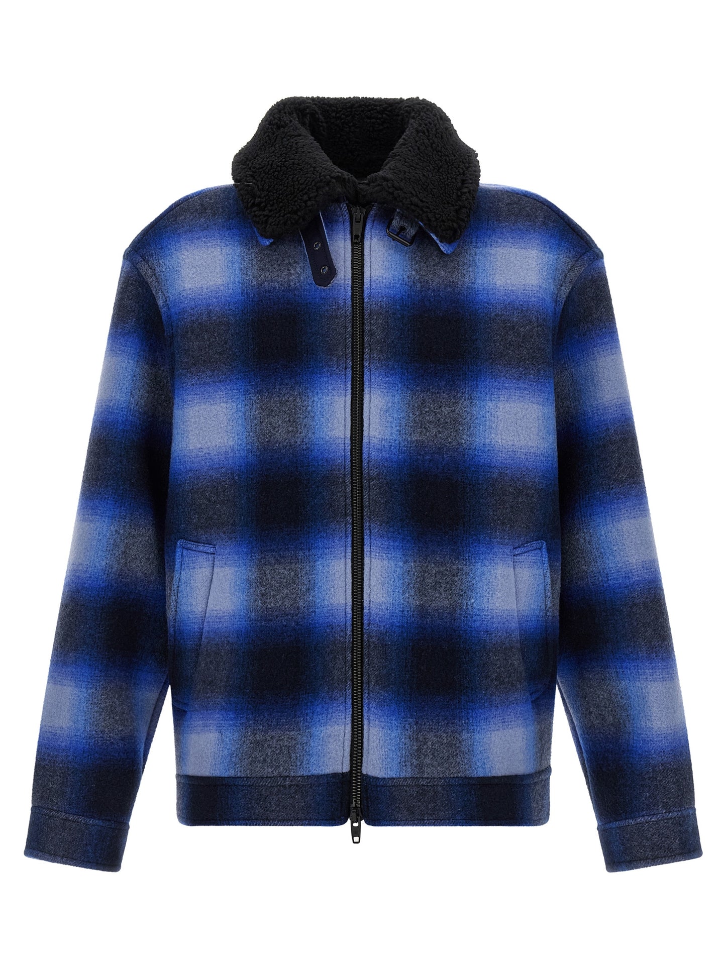 Blue Virgin Wool Bomber