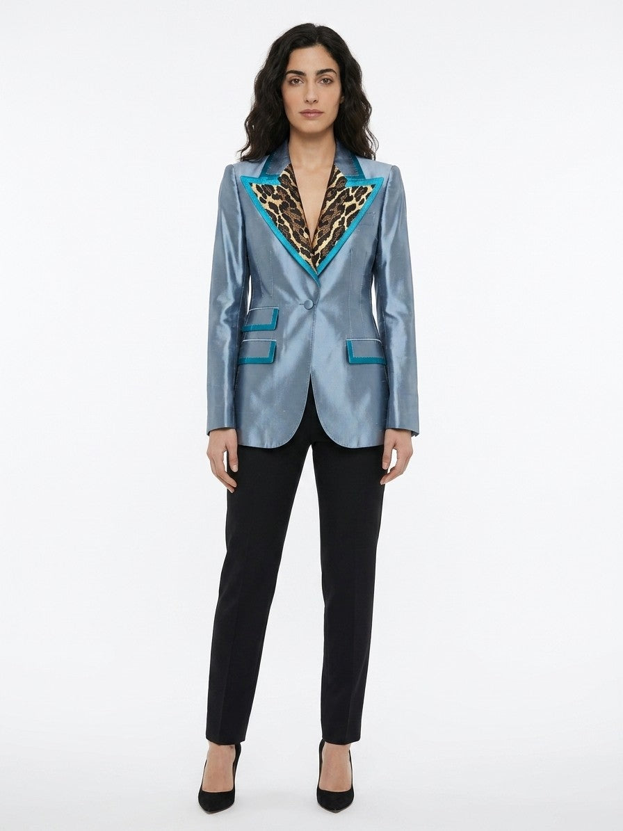 Blue Polyamide Jacket