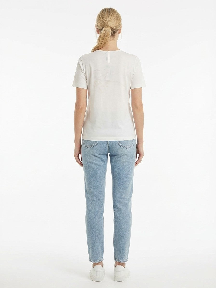White Silk T-Shirt