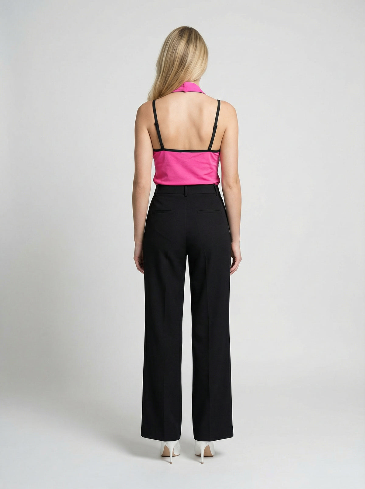 Pink Virgin Wool Sleeveles T-Shirt