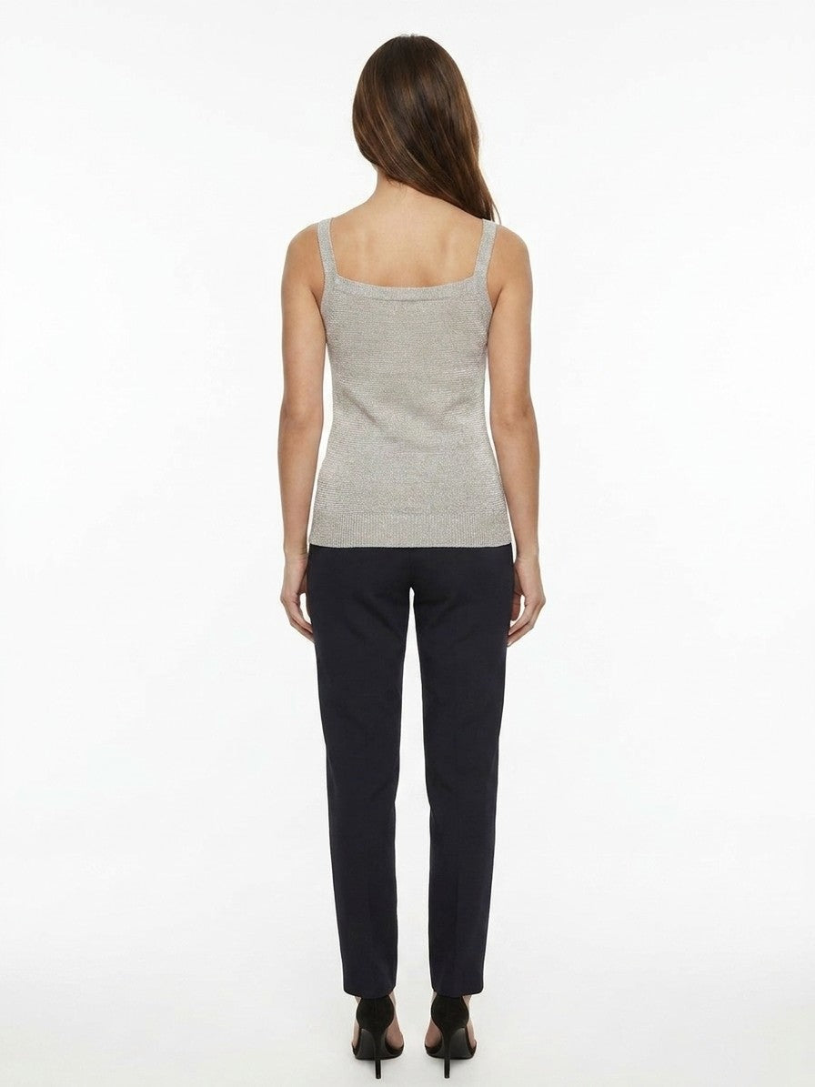 Gray Acetate Tank Tops