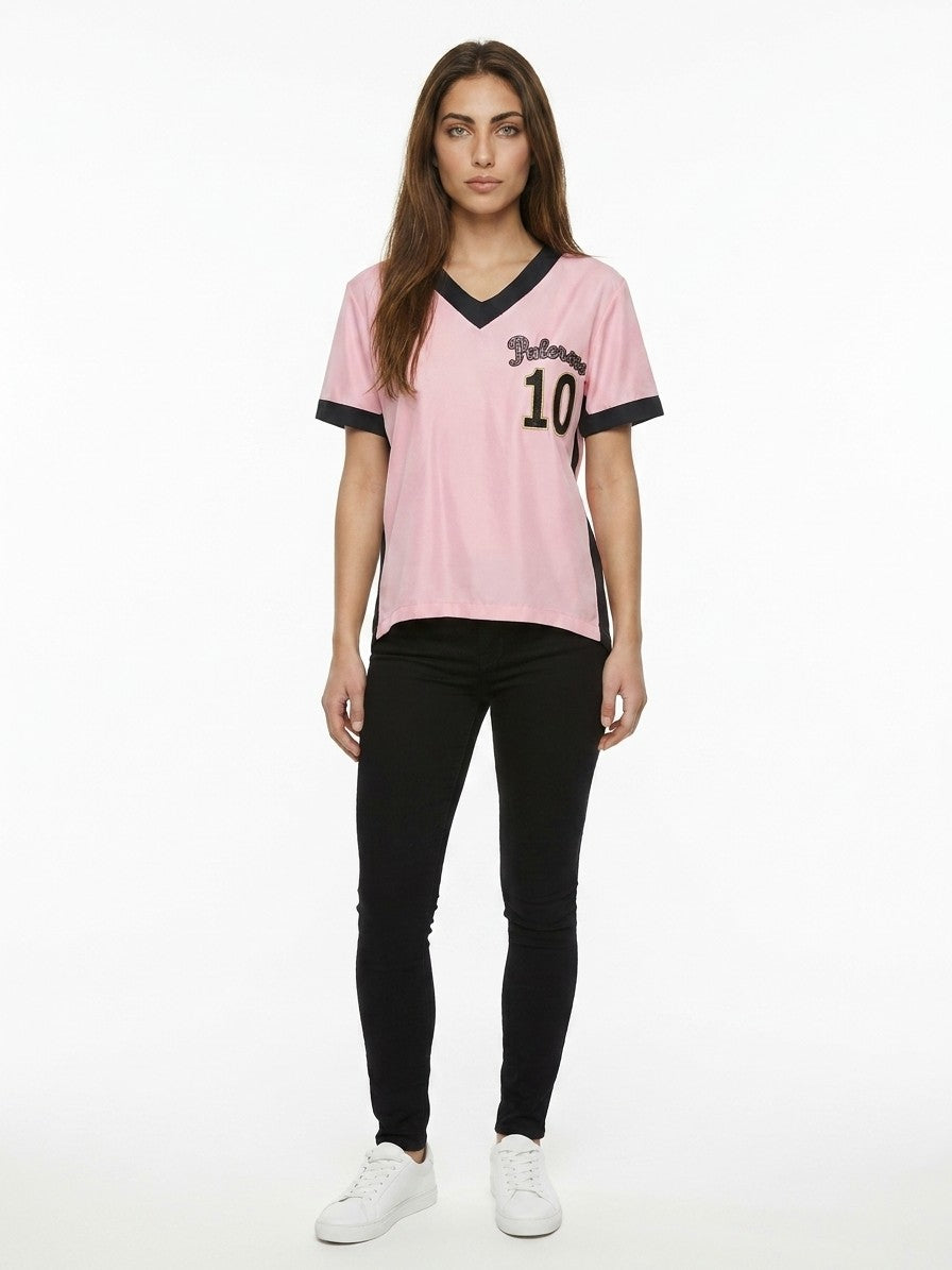 Pink Silk T-Shirt