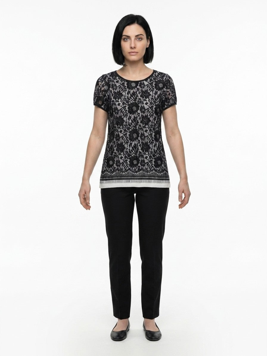 Black Polyamide T-Shirt