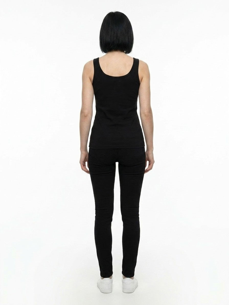Black Cotton Tank Tops