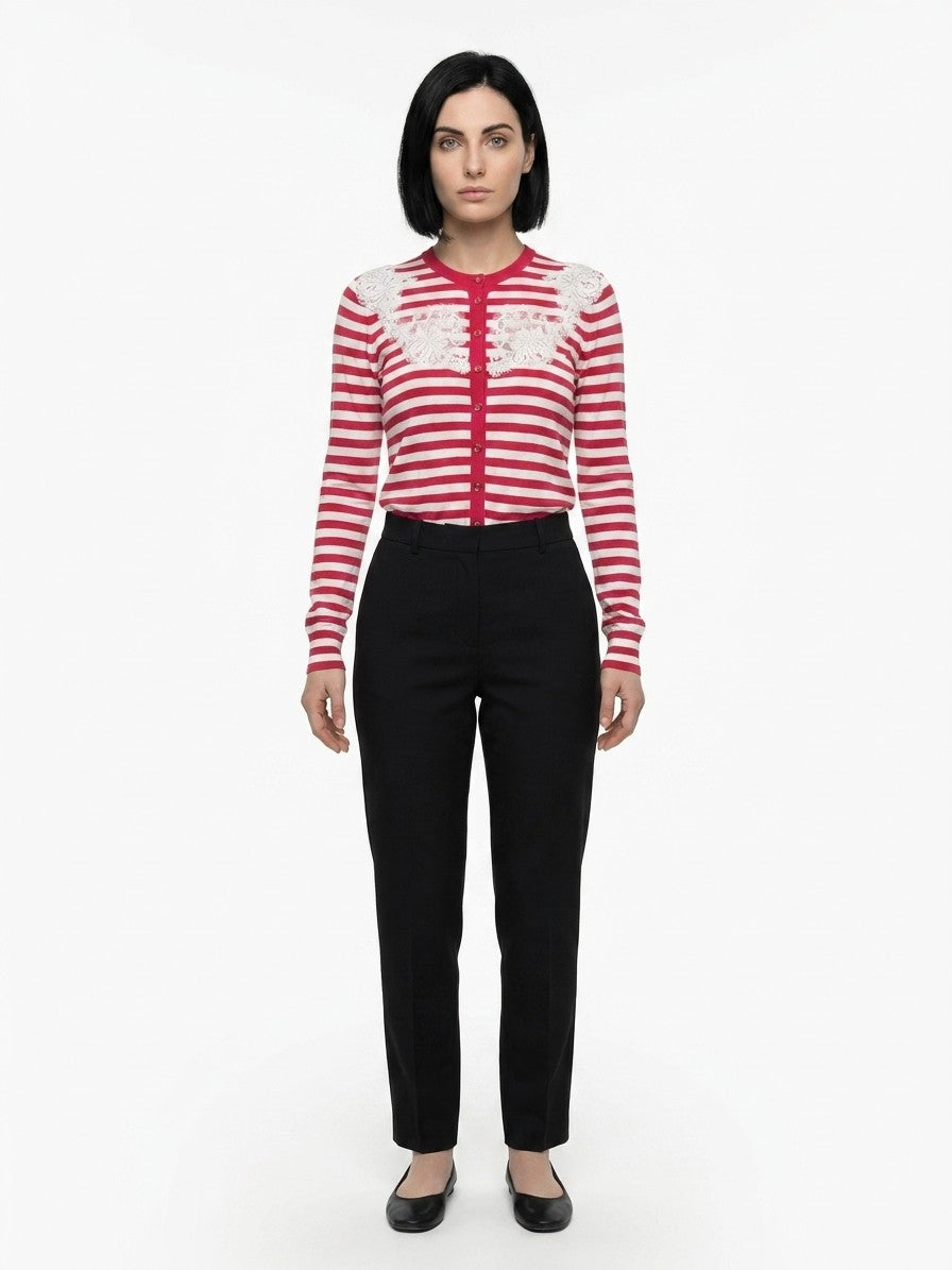 Bicolor Silk Cardigan