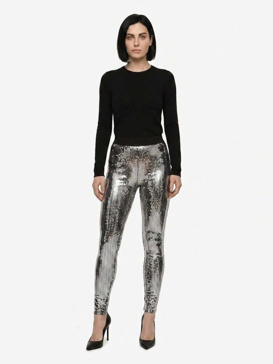 Silver Cotton Leggings
