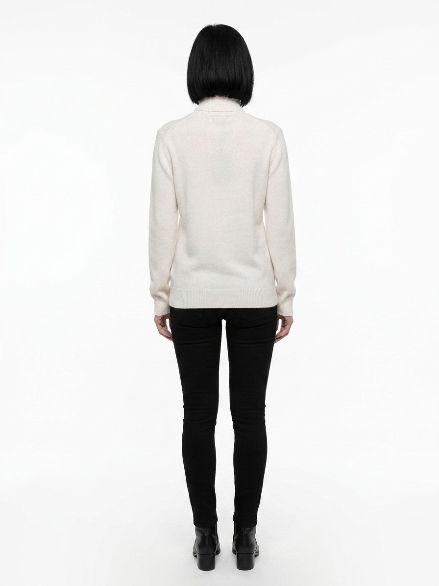 White Cashmere Turtleneck