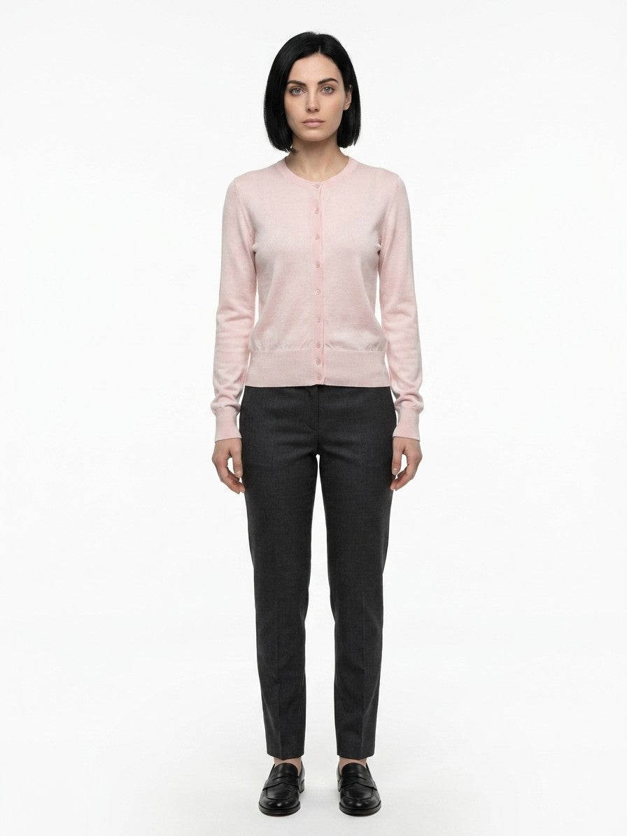 Pink Silk Cardigan
