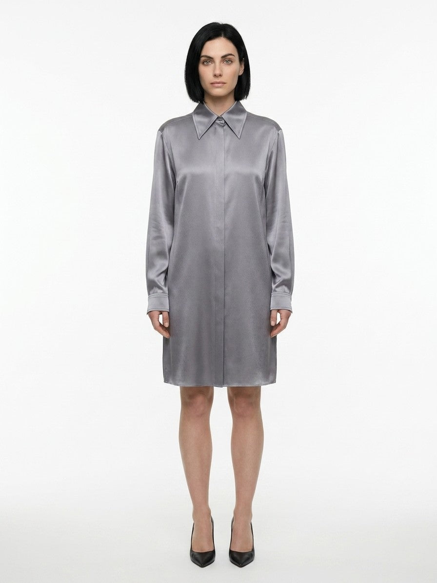 Gray Silk Shirt