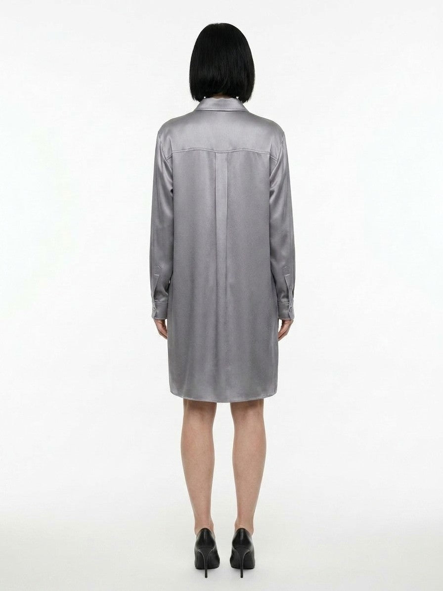 Gray Silk Shirt
