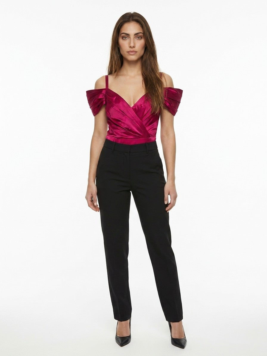 Pink Silk Sleeveles T-Shirt