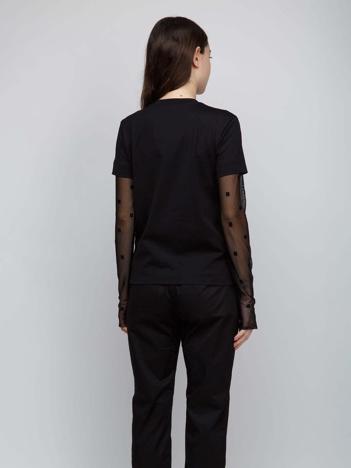 Black Cotton Long Sleeve T-Shirt