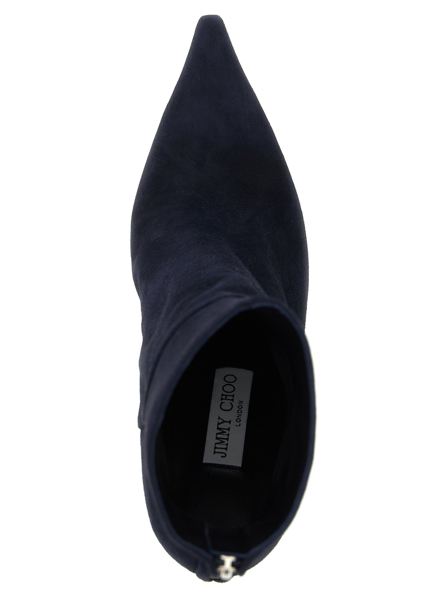 Blue Leather Ankle Boots