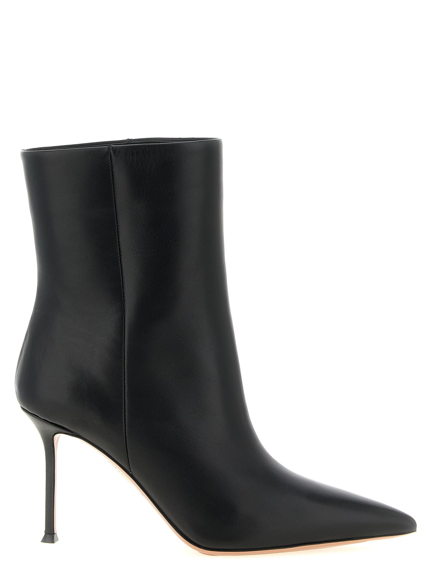 Black Calfskin Ankle Boots