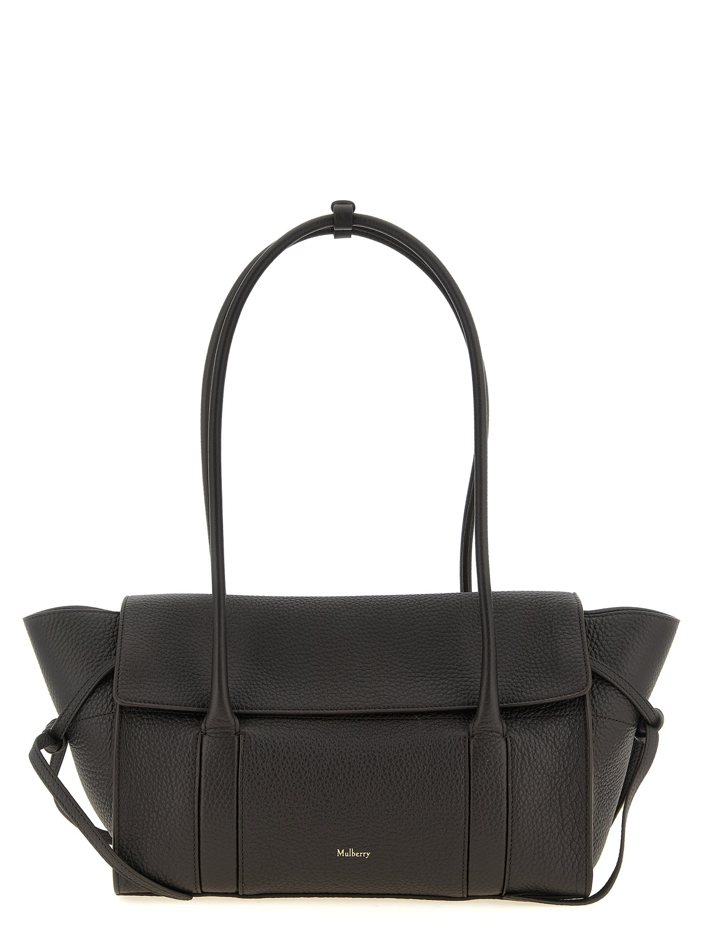 Black Calfskin Shoulder Bag