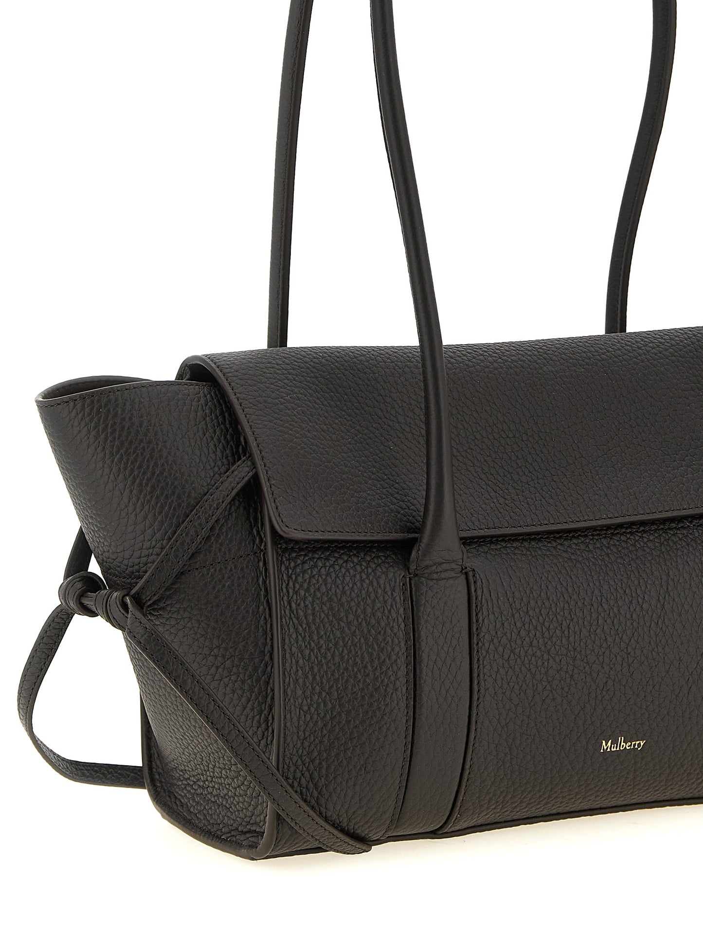 Black Calfskin Shoulder Bag