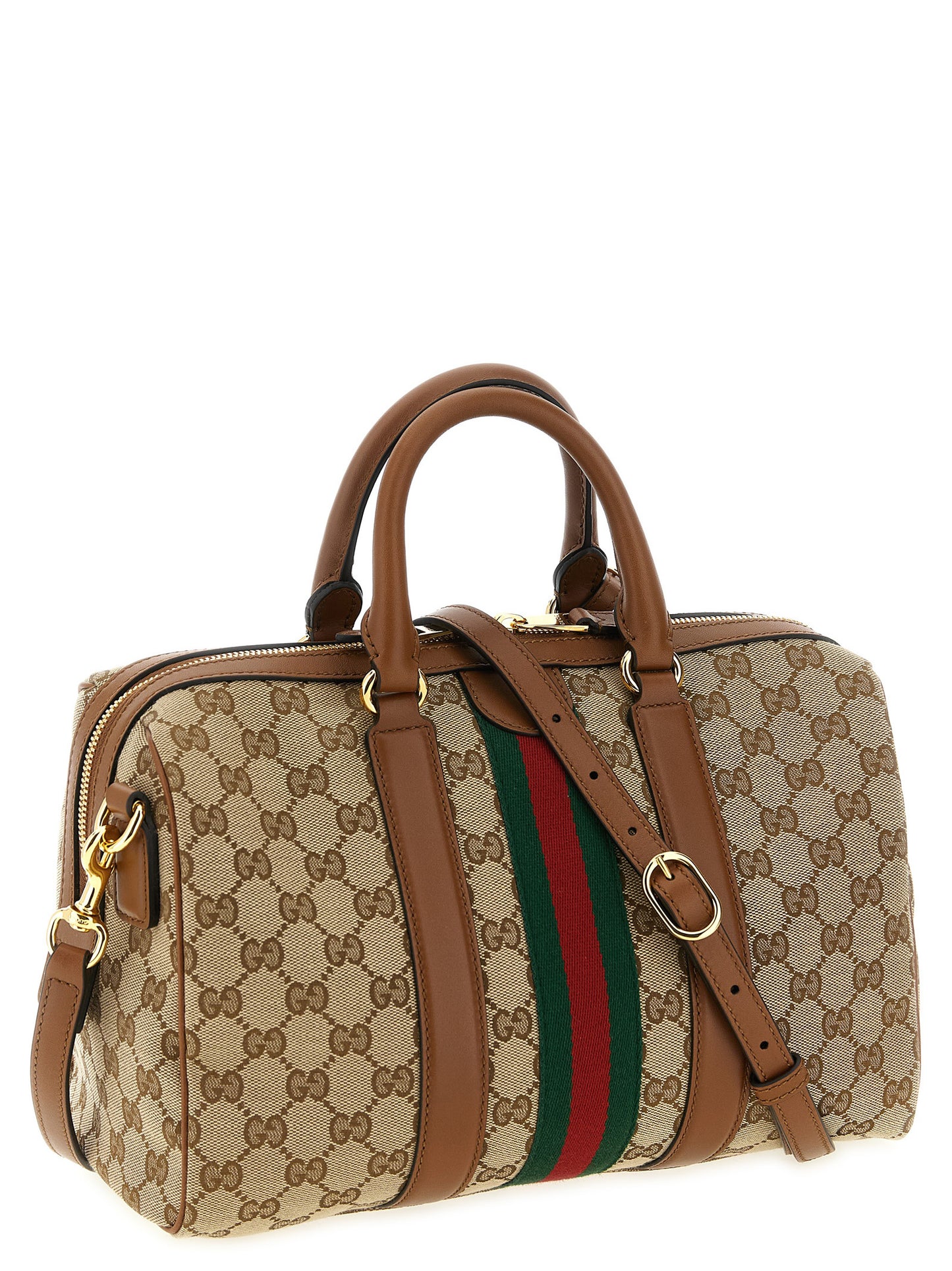 Beige Polyester Handbag