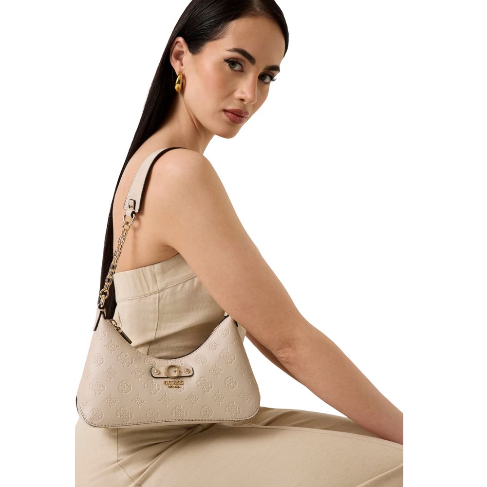 Beige Polyethylene Handbag
