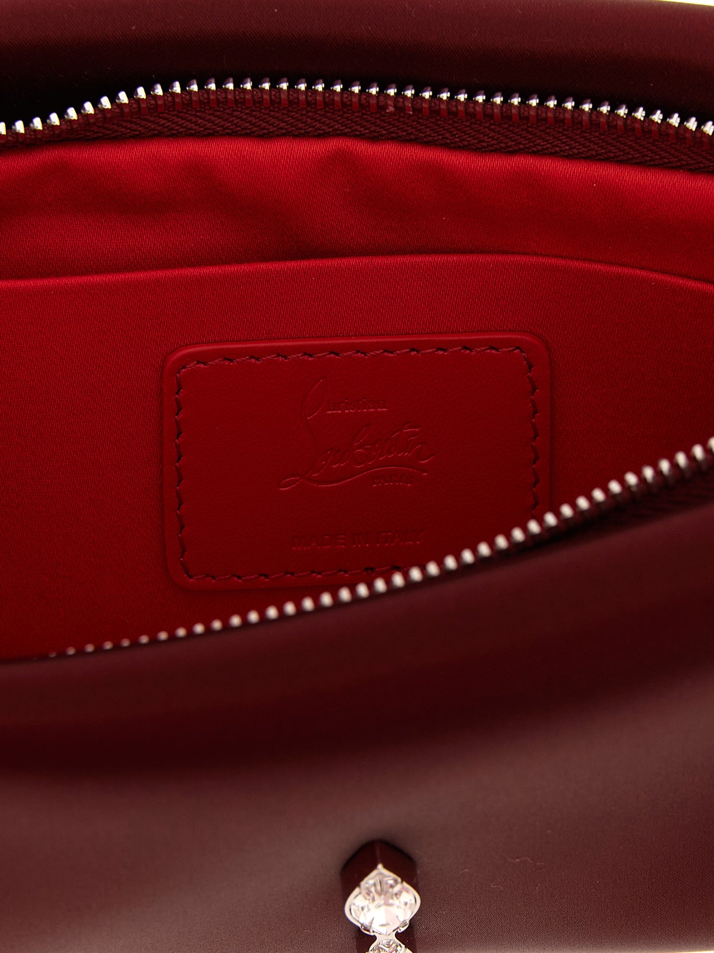 Bordeaux Elastane Clutch Bag