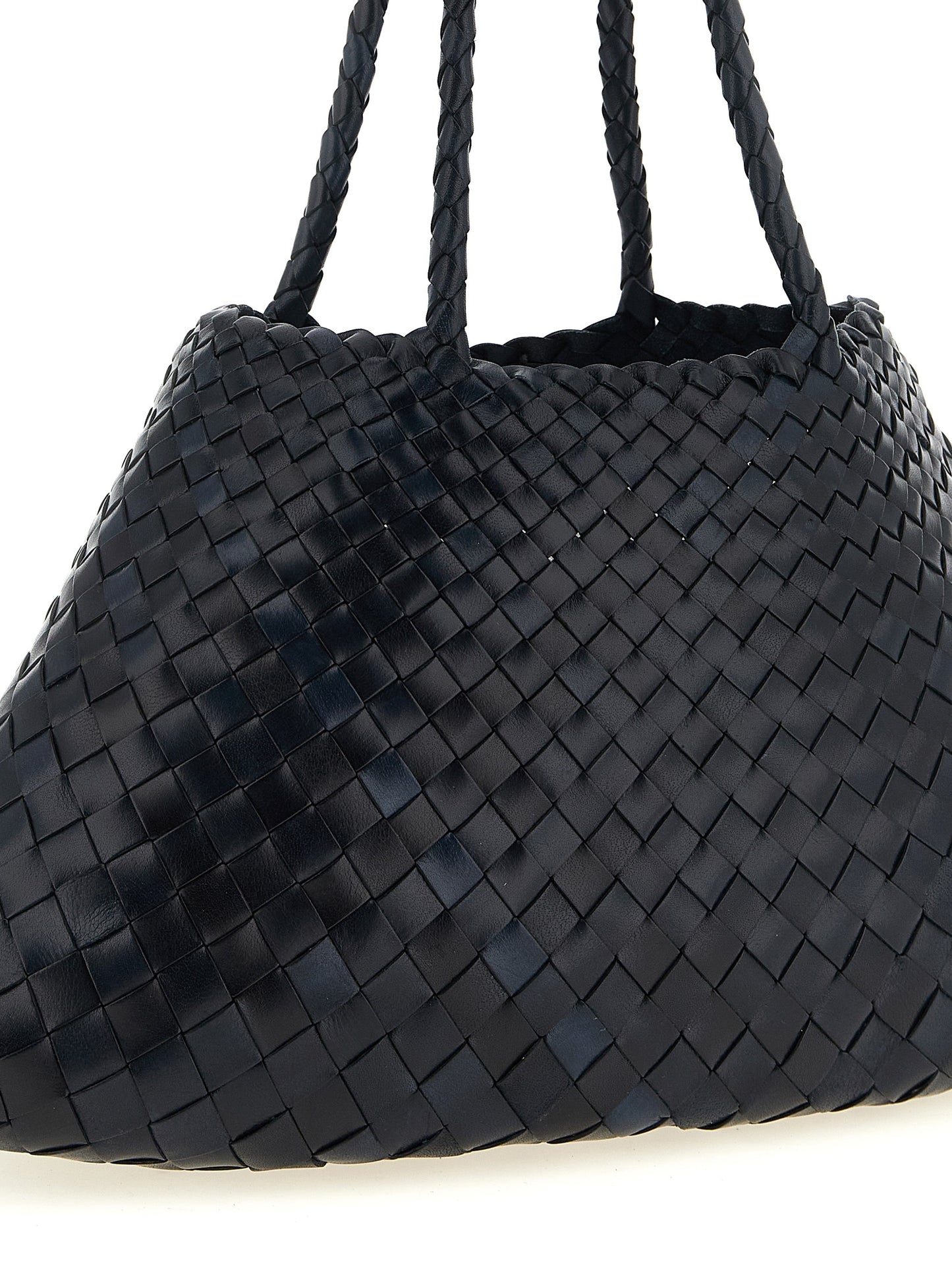 Blue Calfskin Shoulder Bag