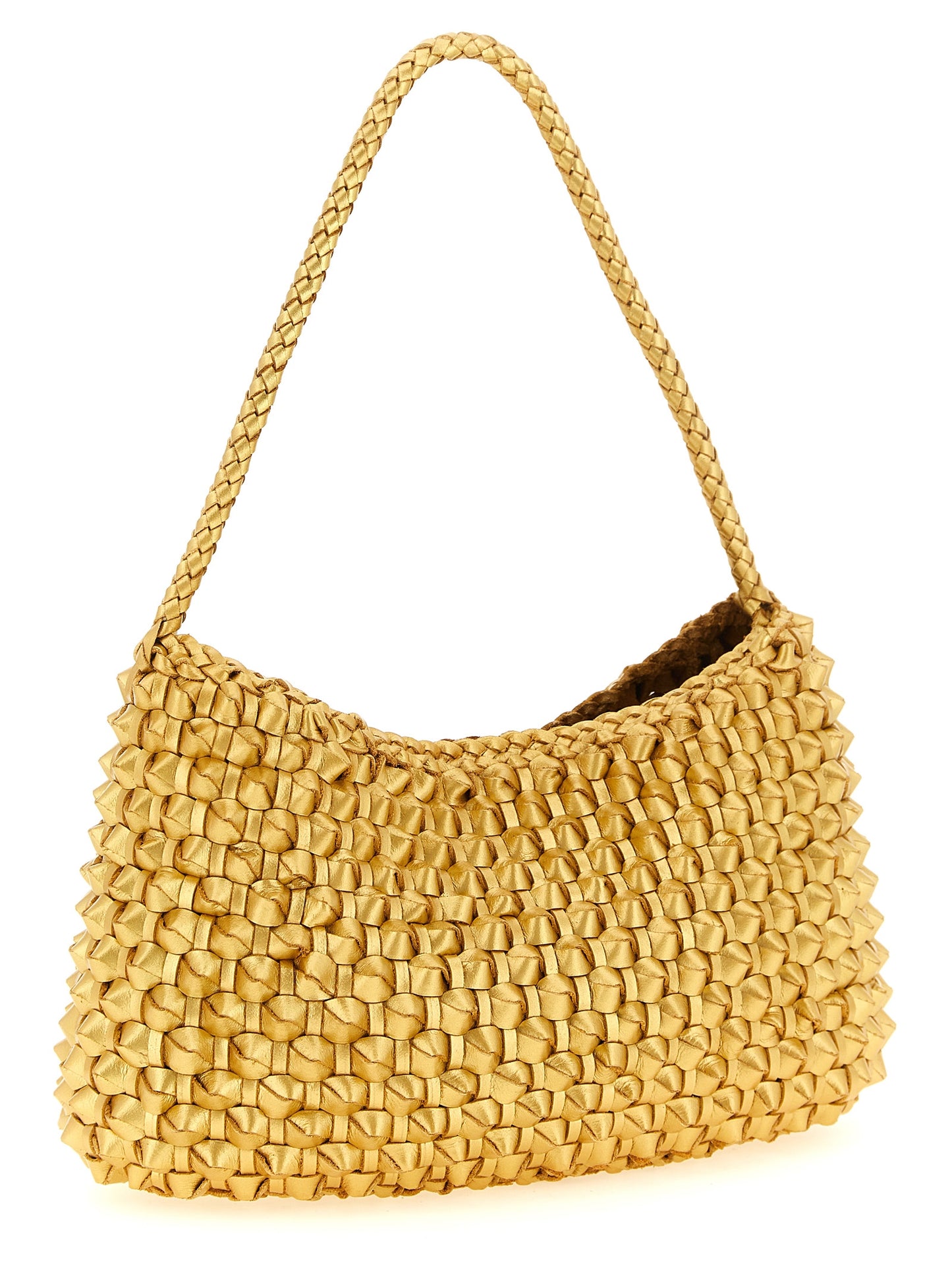 Gold Cowhide Shoulder Bag