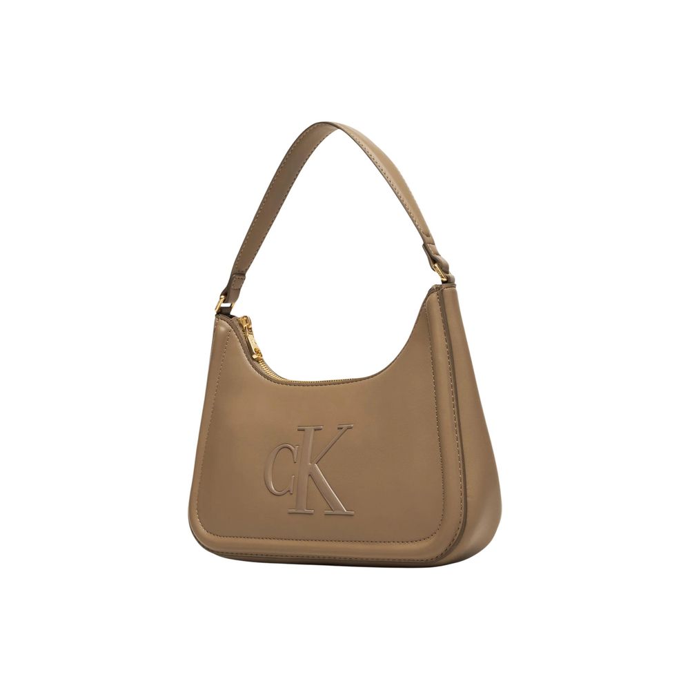 Beige Polyethylene Handbag