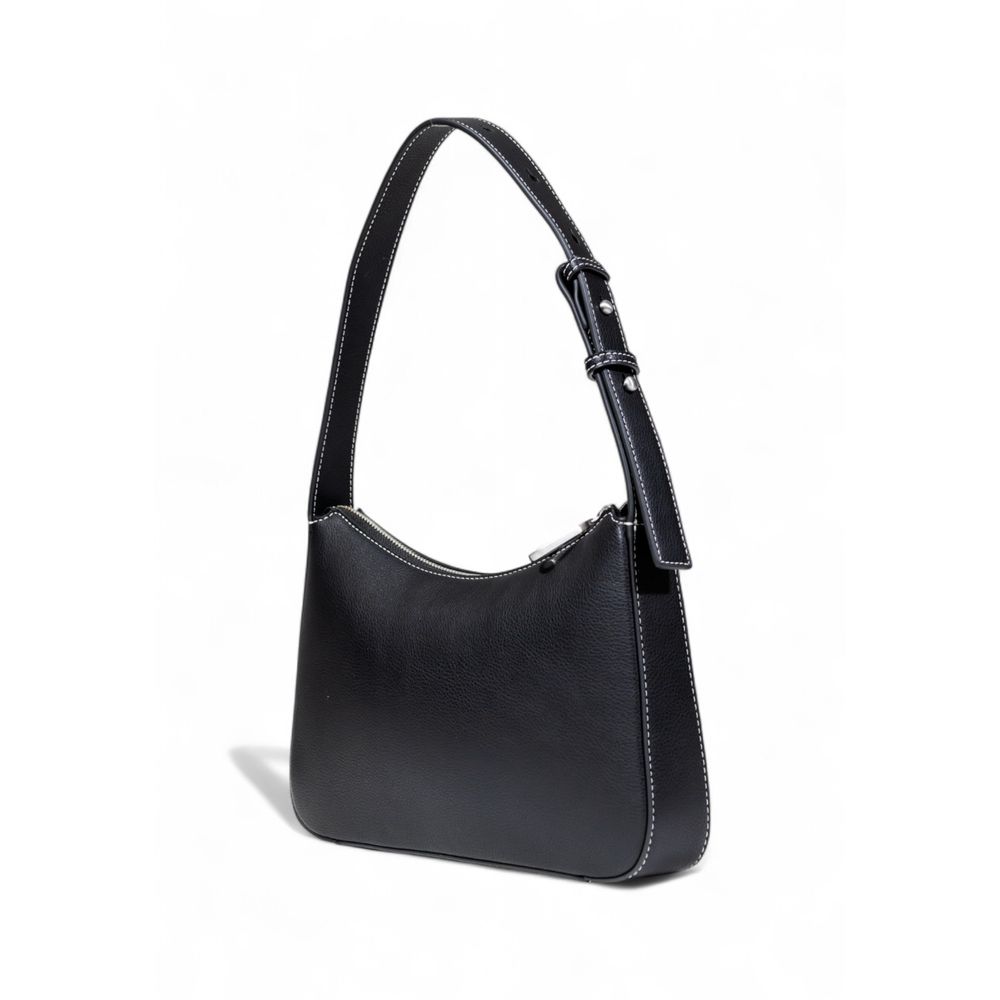 Black Artificial Leather Handbag