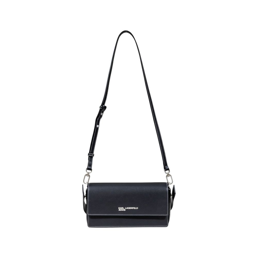 Black Artificial Leather Handbag