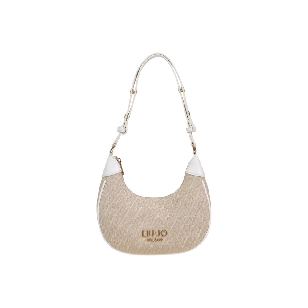 Beige Polyester Handbag